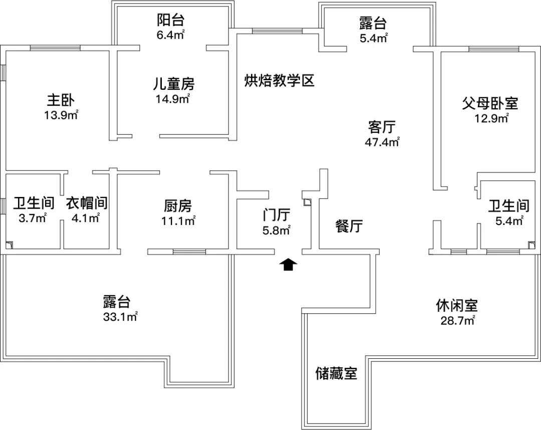 168m²四居室轻奢-户型