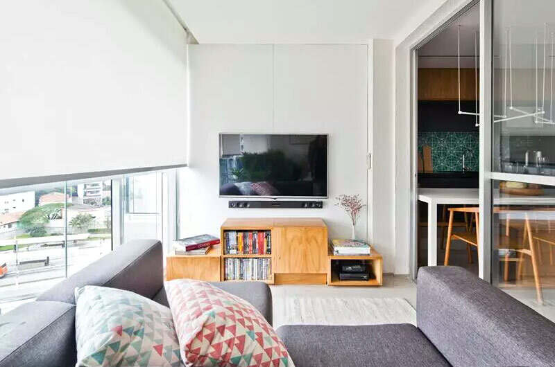 一居室小户型简约客厅装修，40平米彰显大平米的范儿