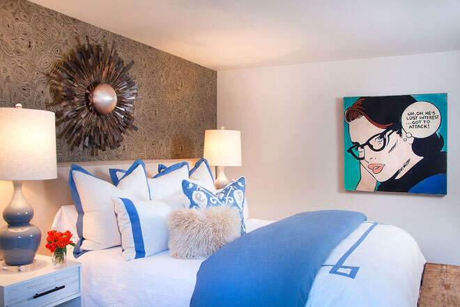 蓝色诗意的卧室装修效果图