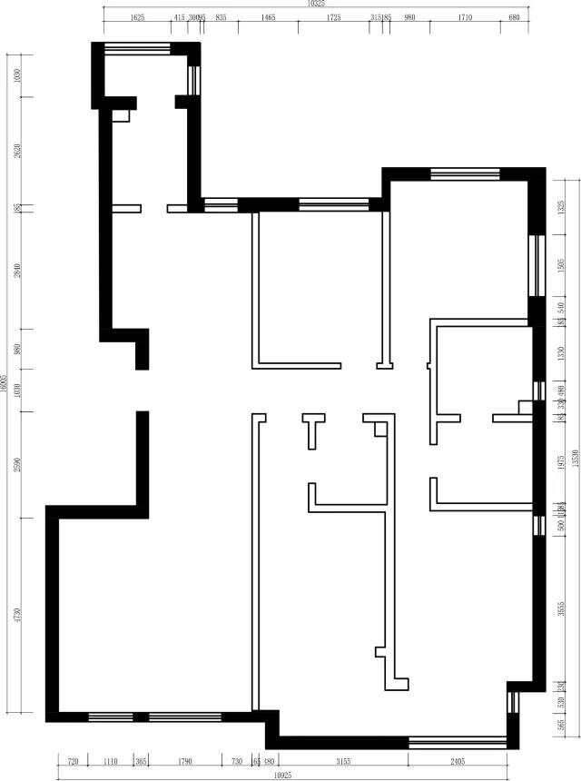 150m²四居室中式-户型