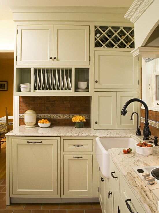 白色简欧厨房橱柜设计