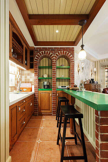 东南亚风格的厨房吧台设计