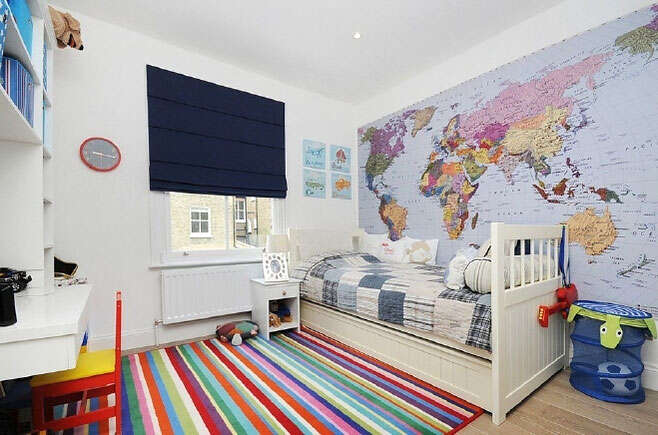 七色彩虹般地板儿童房装修效果图