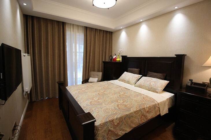 四室兩廳美式風格裝修次臥床品圖片