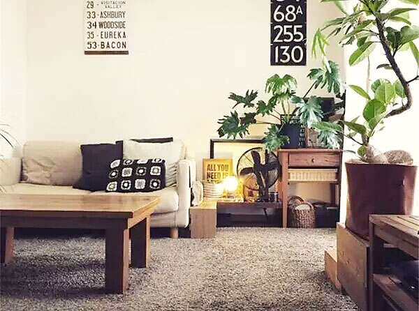 日式风格客厅地毯效果图