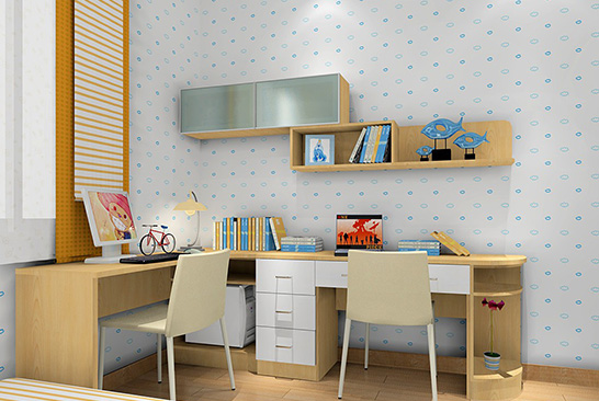 儿童双人书桌怎样设计装修更能合理提升空间感
