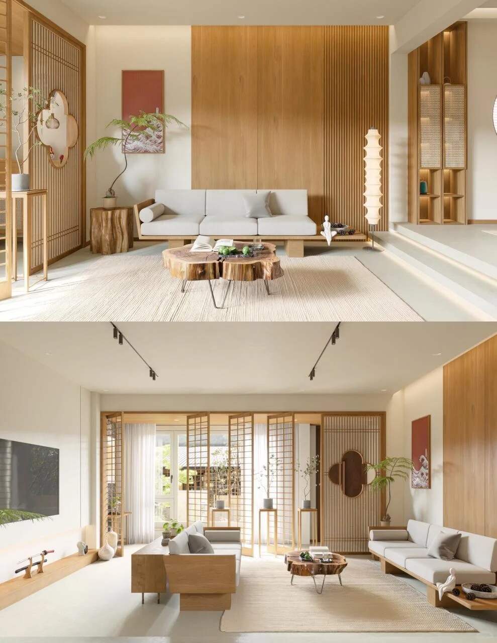 中古原木风格家庭营造宁静温馨氛围