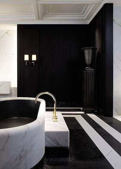 89平米现代时尚经典黑白卫浴间设计