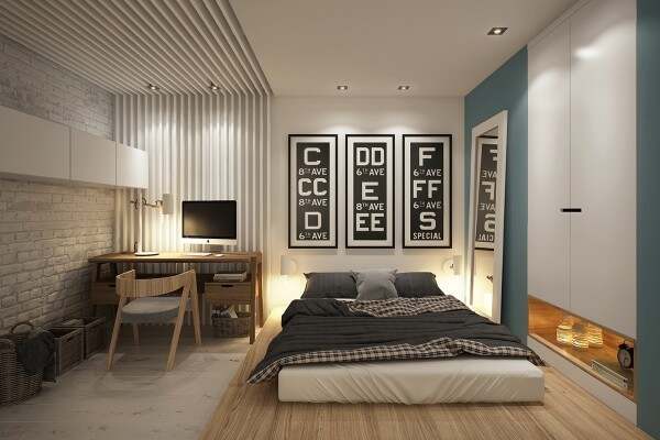 48平米日式一居室卧室效果图