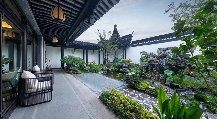 新中式风格北京别墅庭院设计灵感