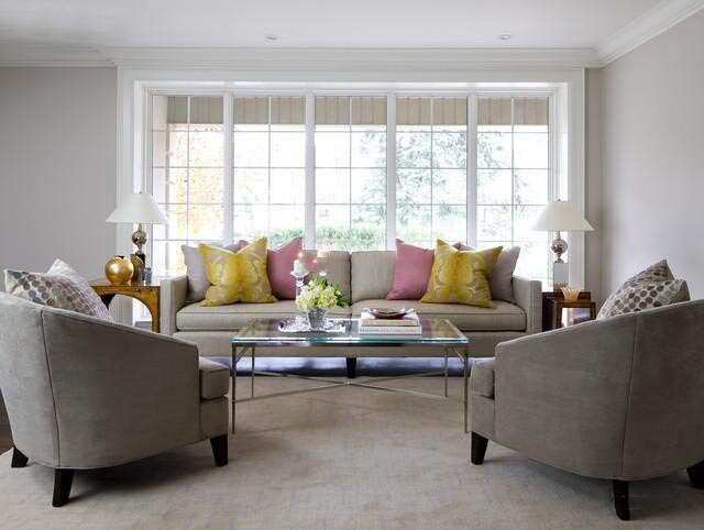 软装色彩美式客厅沙发布置摆放图