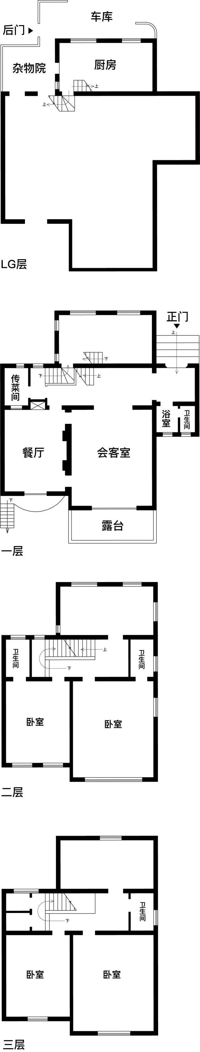 31m²三居室英伦-户型