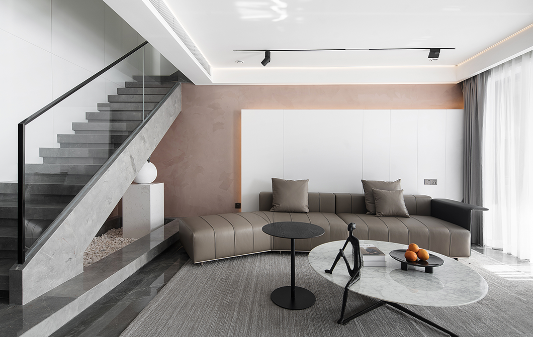 简约现代公寓沙发墙装修效果图