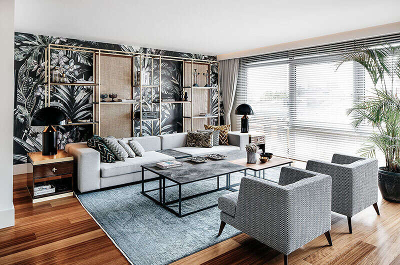 三居室现代风格小复式客厅装修效果图