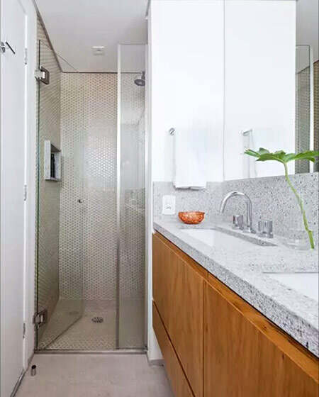 50平小户型一居卫生间淋浴房装修