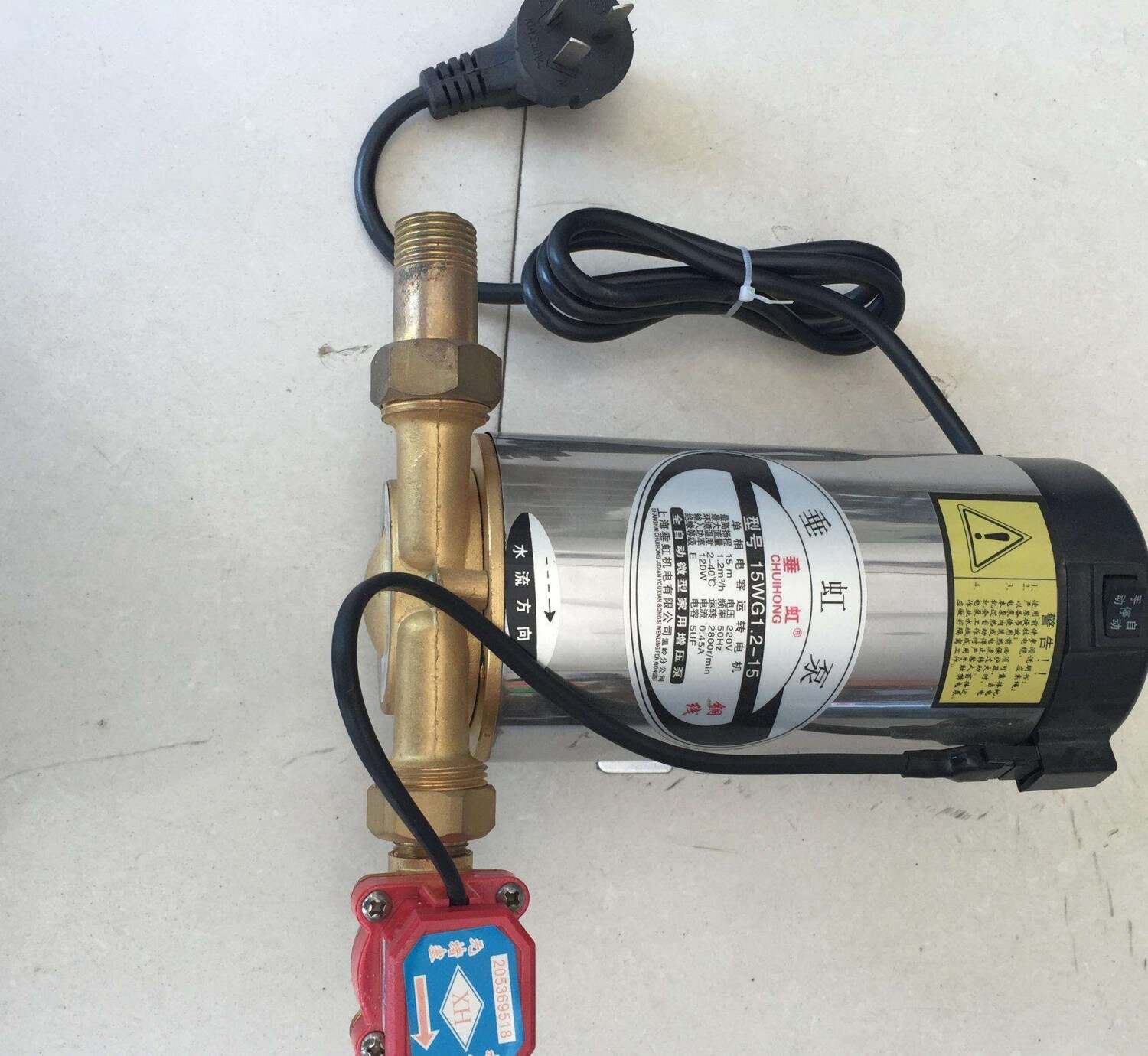 家用自吸增压泵安装示意图-技术文章-上海中球泵业有限公司