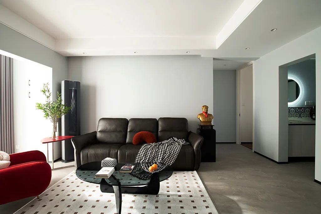 92m²两居室现代简约-客厅效果图
