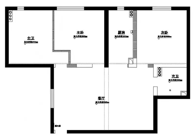 91m²两居室轻奢-户型