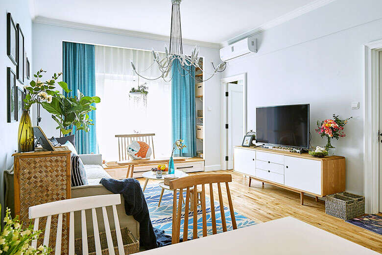 小清新北欧风一居室客厅装饰效果图